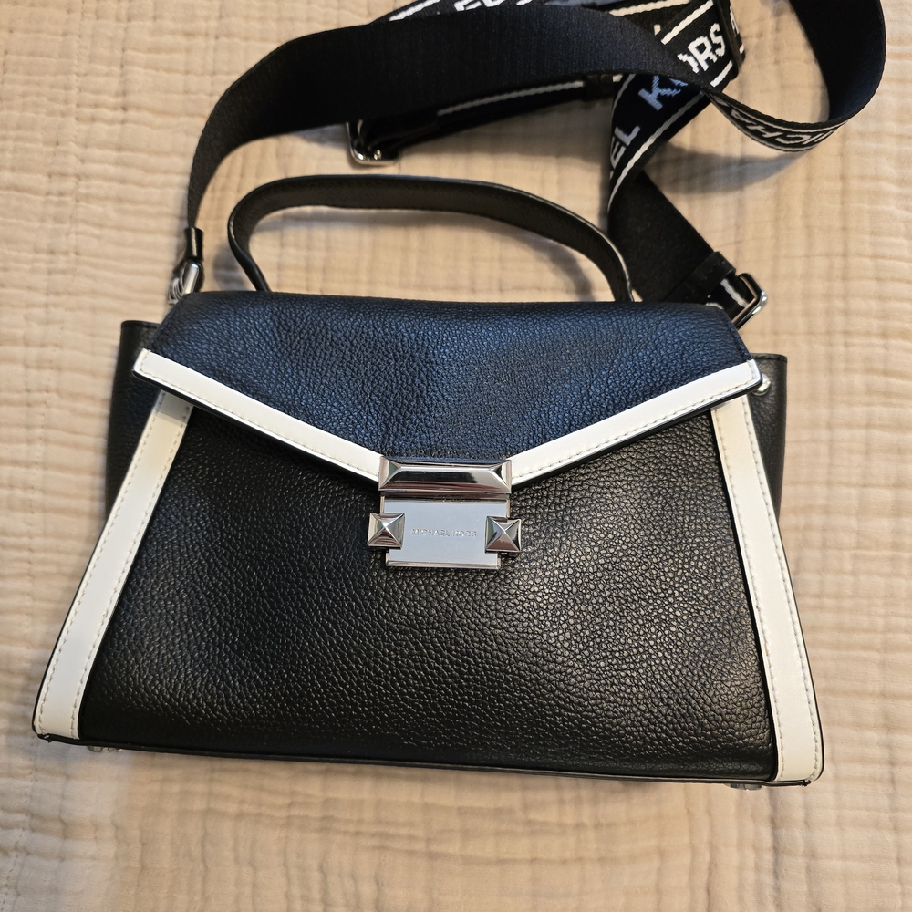 Michael Kors Whitney Black and White Handbag